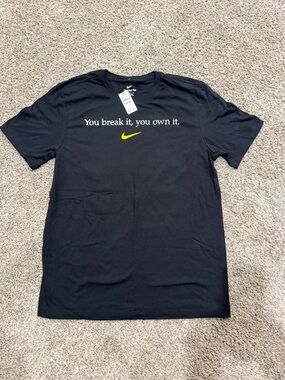🆕NWT! Nike Men’s Black Caitlin Clark Tee - "You break it, you own it." - medium